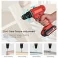 thumbnail image 4 of TFixol 21V Portable Cordless Electric Drill 3/8 Inch Chuck Handheld Power Drill Screwdriver with 1.5Ah Battery Fast Charger, LED Work Light 2-variable Speed 25+1 Torque Adjustment 30N.m, 4 of 7