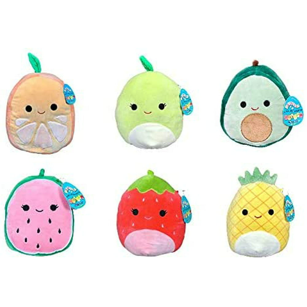 Squishmallow 5 Inch Fruit Collection Set of 6 Assort Stuffed Plush Toy