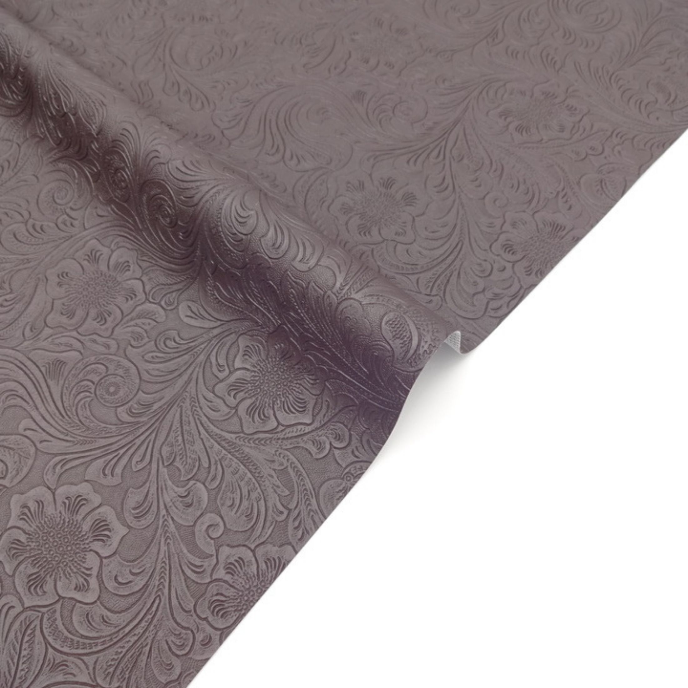 Waverly Inspirations 1.5 Yard Cut Faux Flower Leather Fabric, Brown, 44” Wide for Crafts & DIY Projects