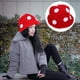 thumbnail image 2 of KAKOWELY Sombrero de hongo tejido con forma de hongo, novedoso, para cosplay, fiesta y disfraz., 2 of 5