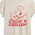 thumbnail image 3 of Peanuts - Grillin And Chillin - Juniors Ideal Flowy Muscle T-Shirt, 3 of 6