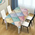 thumbnail image 4 of Yayeee Tablecloths 60" x 120" Rectangle Wrinkle Resistant Party Table Cover, Colorful Geometric, 4 of 8