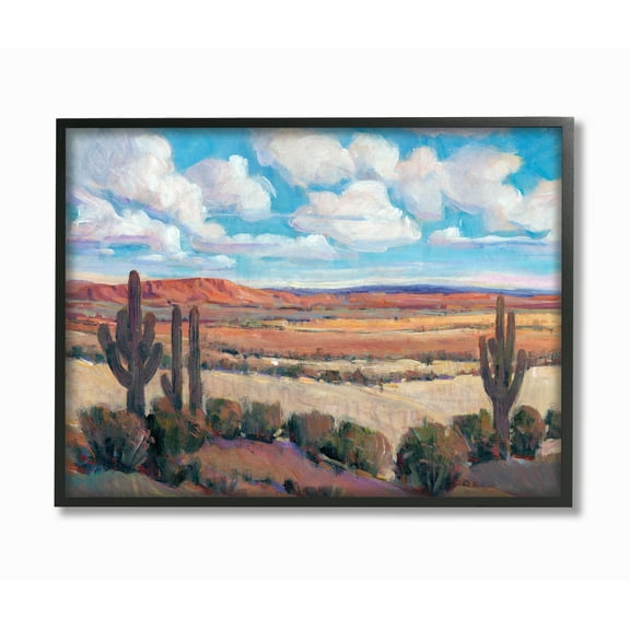 The Stupell Home Decor Savannah Desert Colorful Painterly Landscape Framed Texturized Art