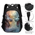 thumbnail image 3 of Balery White And Red Storm Dragon Mochila con carga USB para hombre y mujer - Mochila impermeable y antirrobo para portátil con puerto USB para viajes, trabajo, estudios y universidad, 3 of 7