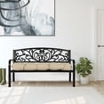 thumbnail image 3 of Aoodor Tufted Outdoor Bench Cushion 42" x 19.3" x 5.1", Water-Resistant & Fade-Resistant Polyester Patio Cushion - Khaki, 3 of 8