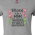 thumbnail image 4 of Inktastic Blessed to Be a Mom, Grandma, and Great Grandma Pink Flowers Women's T-Shirt, 4 of 5