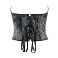 thumbnail image 4 of Vintage Push Up Corsets Womens Overbust Renaissance Floral Corset Tops Party Waist Cincher Fish Bones Bustier Black, M, 4 of 7