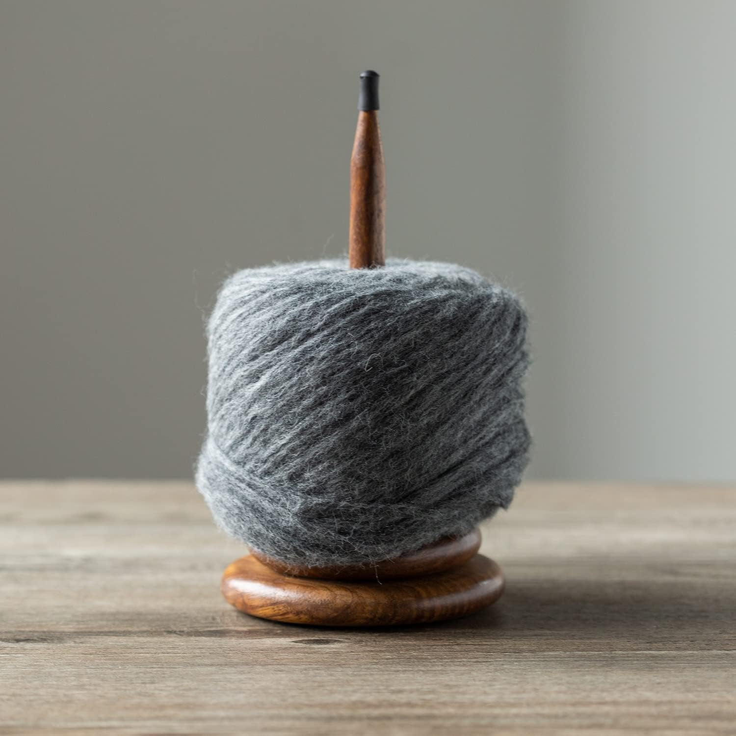Knit Picks Spinning Wooden Yarn Ball Holder Yarn Spindle - Solid Acacia