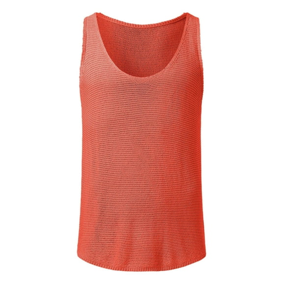 GBSYEWXS Men Vest Sweaters Soft Sleeveless V-Neck Pullover Solid Color Gentleman Red Sweater