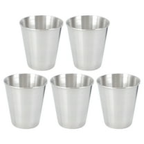 Tineasur 5-Pack Metal Shot Cups Thick Stainless Steel for Home Bar and Camping Outdoor Use