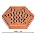 thumbnail image 2 of Juego de mesa de damas chinas de madera con bola de cristal y cajones, juego de estrategia, juego de damas de madera hexagonal para niños y principiantes, 2 of 5
