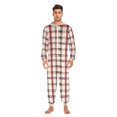 thumbnail image 3 of FORMRS Onesies Pajama for Adults Unisex Hoodie Winter Jumpsuit One Piece Sleepwear, Sizes S-2XL, Red Tartan, 3 of 7