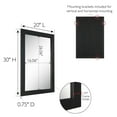 thumbnail image 6 of Design House Shorewood 20" x 30" Rectangular Wall Accent Mirror, Matte Black, 6 of 14