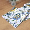 thumbnail image 3 of Table Runner for Dining Table, White Japanese Print Floral Table Linen - Home Decor, 3 of 7