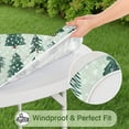 thumbnail image 5 of Light Green Christmas Tree and Snow Pattern Round Fitted Tablecloth with Elastic Edge,Dining Table Cover Waterproof,Outdoor Round Tablecloth for Camping,Dining,Indoor and Outdoor, 5 of 7