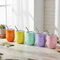 thumbnail image 4 of 6 Pcs Girls Trip Gifts Favors Mini Tumbler with Straw, 3oz Stainless Steel Double Wall Vacuum Insulated Cups, Mini Tumblers Girls Weekend Gifts for Women, Mini Tumbler Shot Glasses Cups with Lids, 4 of 7