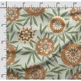 thumbnail image 2 of Soimoi Floral Print, Silk Fabric Decor Sewing Fabric By The Yard- 42 Inch WideDecorative Fabric For Shirts, Suits, Ties-Orange, 2 of 5