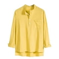 thumbnail image 2 of KIHOUT Clearance Men's Solid Color Shirt Long Sleeve Casual Workout With Pocket T-shirt, 2 of 4