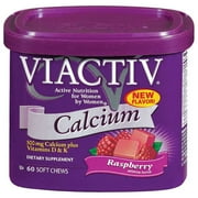 Viactiv Raspberry Calcium Soft Chews, 60 Count