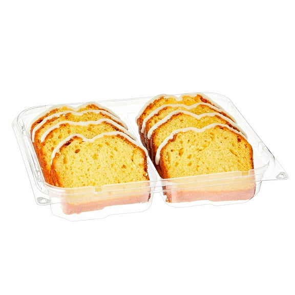 Marketside Iced Lemon Sliced Loaf Cake, 14.1 oz, 8 Count (Shelf Stable/Regular)