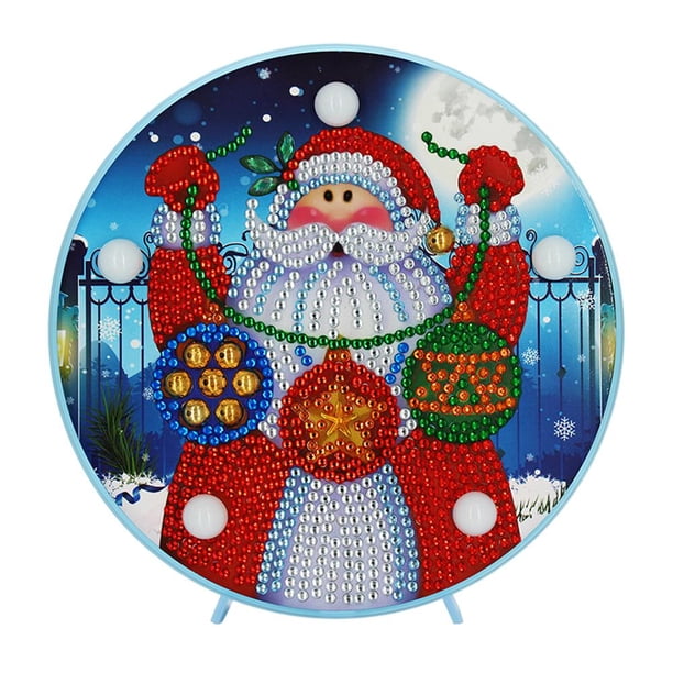 Cuadros Decorativos DIY LED en forma especial pintura de diamante punto de cruz lámpara de noche mesa decoración de escritorio DQrwqpou Nuevos Originales