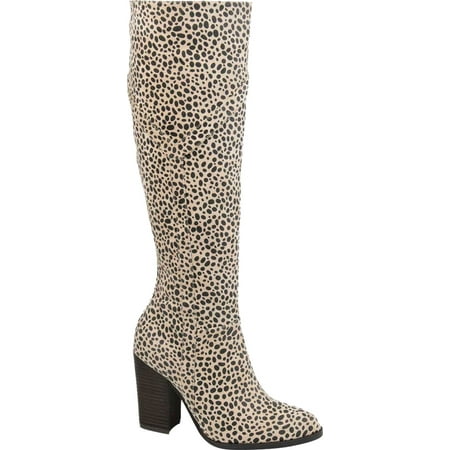 

Women s Journee Collection Kyllie Extra Wide Calf Knee High Boot Animal Faux Suede 7 M