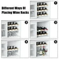 thumbnail image 5 of TEQIN Wine Bar Rack Cabinet with Detachable Wine Rack, Coffee Bar with Glass Holder, Small Sideboard and Buffet Cabinet with Mesh Door for Liquor and Glasses, 5 of 7