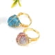 thumbnail image 4 of Xiao Hua Anillo natural hecho a mano, adecuado tanto para hombres como para mujeres, con alambre de cobre de piedra natural envuelto alrededor del anillo ajustable de apertura hecho a mano (color), 4 of 5