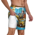 thumbnail image 3 of Gaeub Different Construction Site Vehicles Mens Swim Trunks Stretch Beach Shorts Quick Dry for Men Swim Shorts Swimwear with Pockets- 3X-Large, 3 of 9