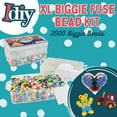 thumbnail image 2 of Sculpt Pro 2,000 Piece XL Giant Biggie Fuse Bead Kit- 3 XL Pegboards, 13 Multi Colors, 6 Unique Templates,Melt Ironing Paper & Case-Bulk Art Craft Project, Kids Birthday Party Craft Gift, Classroom, 2 of 5
