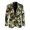 Camouflage Dinosaur Silhouette Pattern, variant on Santa Nordic Pattern Single Breasted Suit Jackets, Single-Breasted Polyester Mens Dress Jackets for Business Casual Summer