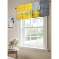 thumbnail image 6 of Yellow Grey Curtain Valances for Windows, Oil Painted Art Color Block Abstract Kitchen Valance Window Treatment, Light Filtering Block Curtains for Bathroom/Bedroom/Living Room 42'' x 12'', 6 of 9