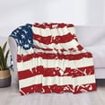 thumbnail image 3 of Balery Vintage American Flag Manta de Franela con Dibujo, Lujo Ultra Suave y Cálido, Antipelusa y Resistente a las Arrugas para Cama, Sofá, Camping -80"x60", 3 of 6
