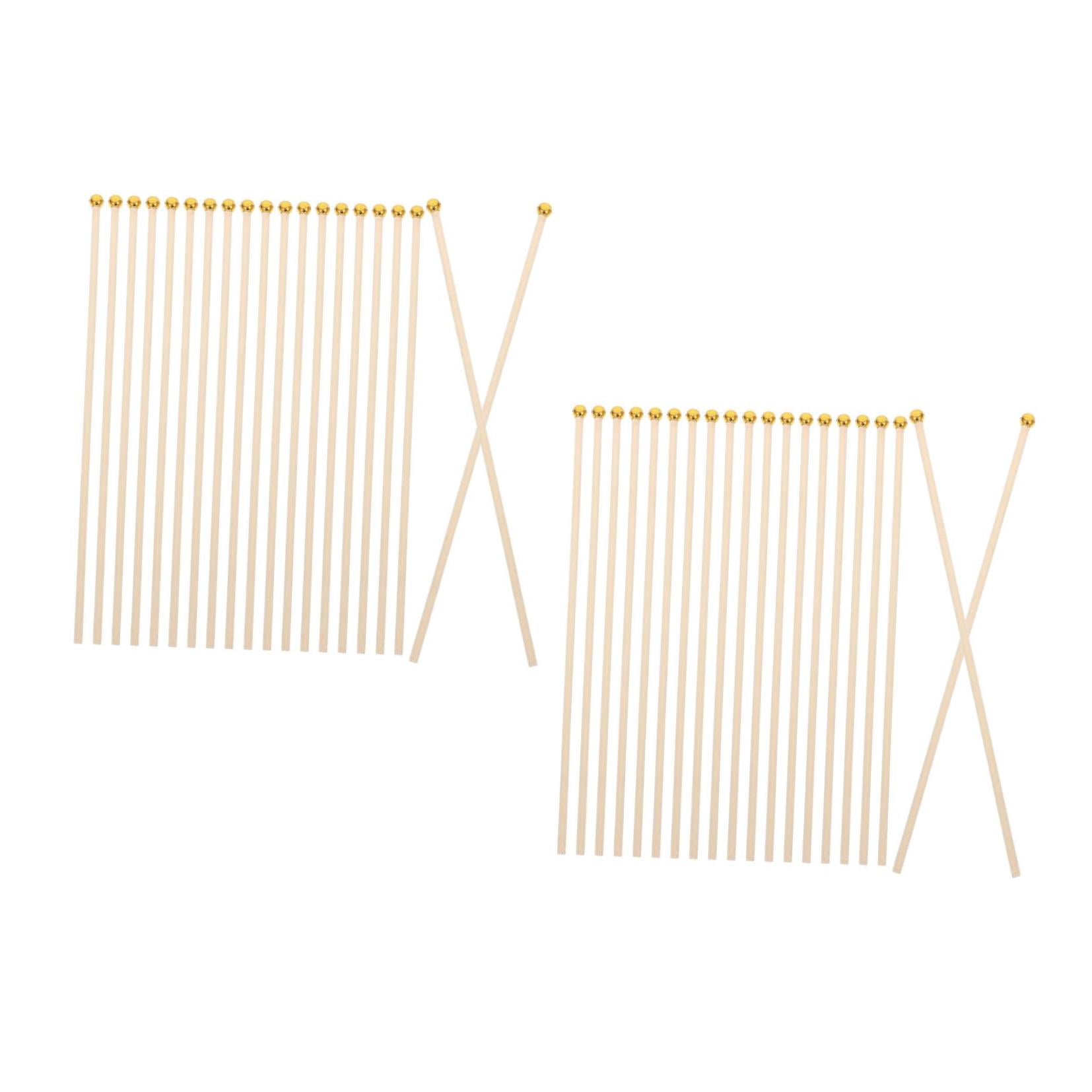 FRCOLOR 100 pcs Flag Poles Flagpole Sticks Mini Wooden Flag Sticks Bamboo Smooth Flagpoles Supply for Meeting Room Celebration Accessories