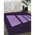 thumbnail image 3 of Ahgly Company Machine Washable Indoor Rectangle Transitional Purple Violet Purple Area Rugs, 7' x 10', 3 of 7