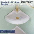 thumbnail image 7 of DeerValley 18"x13'' White Triangle Ceramic Wall Mount Sink Modern Above Counter Porcelain Bathroom Small Corner Sink with Faucet Hole and Overflow, DV-1V0222, 7 of 7