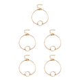 thumbnail image 3 of Tobillera elegante sweethay aleación resistente Oro plata 5Conjunto, 3 of 6