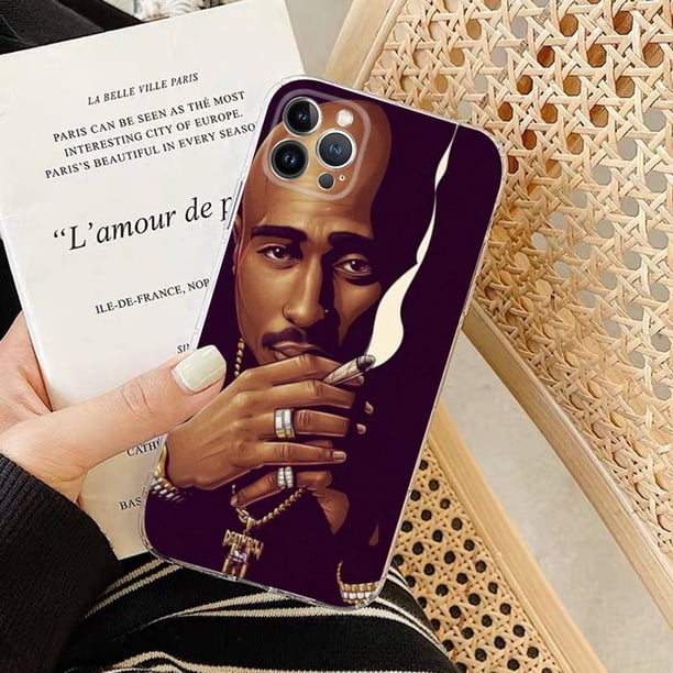 Funda de silicona suave para teléfono, carcasa de cantante de Rap, Tupac Shakur, para iphone 14, 13, 12, 11 Pro, Mini, XS MAX, 8, 7, 6 Plus, X, XS, XR Fivean unisex