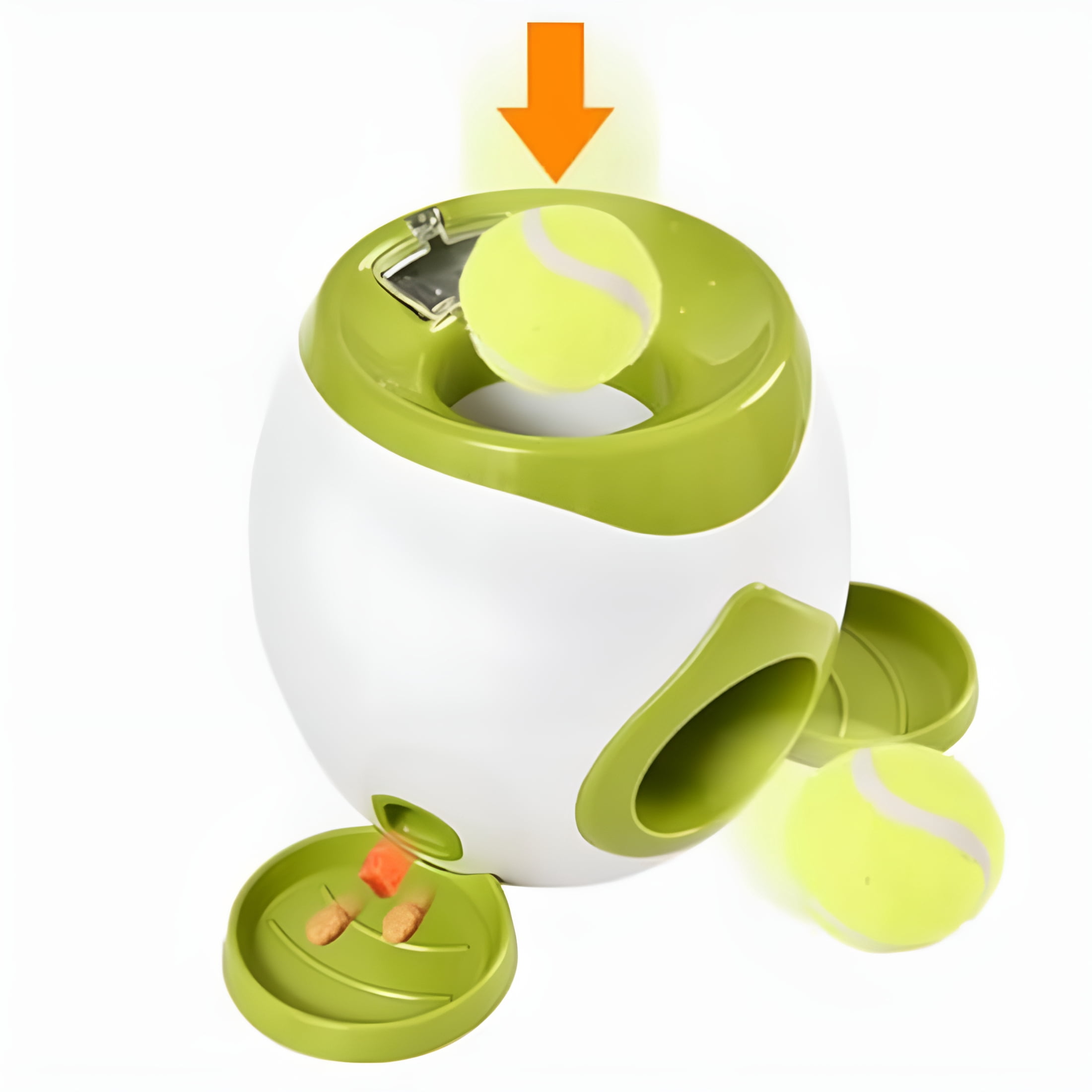 BESTSKY 2026 New Automatic Dog Ball Launcher,Interactive Dog Tennis Ball Throwing Machine,Dogs Thrower Launcher Tennis Balls for Interactive Play & Training for Yard,Park,Backyard,Farm (Grey)
