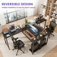 thumbnail image 4 of edx 50 Inch L Shaped Desk,Computer Desk Corner Desks Gaming Desk PC Table with CPU Stand for Home Office Dorm Sturdy Writing Workstation, Black, 4 of 10