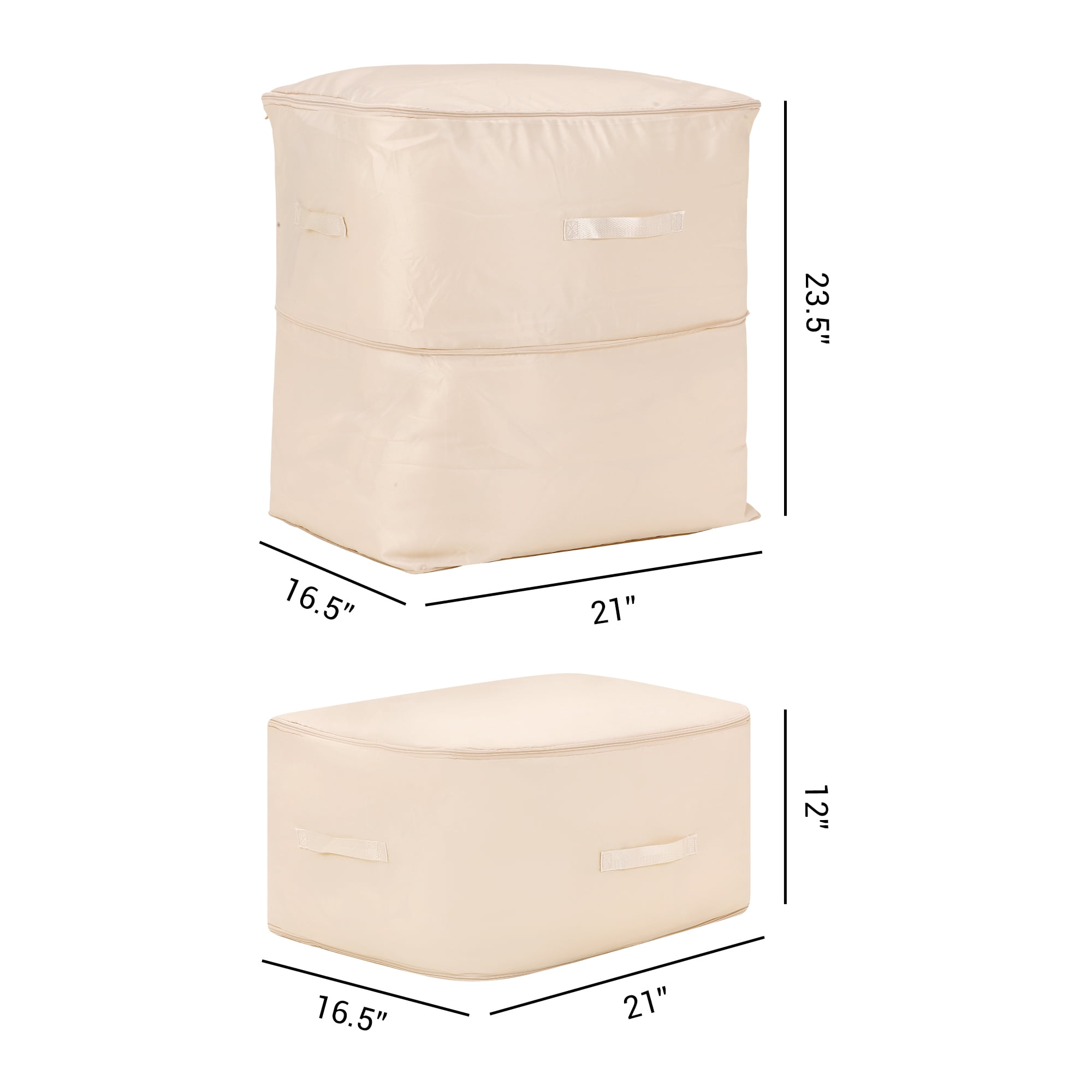Unique Bargains 1 Pack Clothes Storage Bags Moving Bags Apricot 21*16.5*23.5in