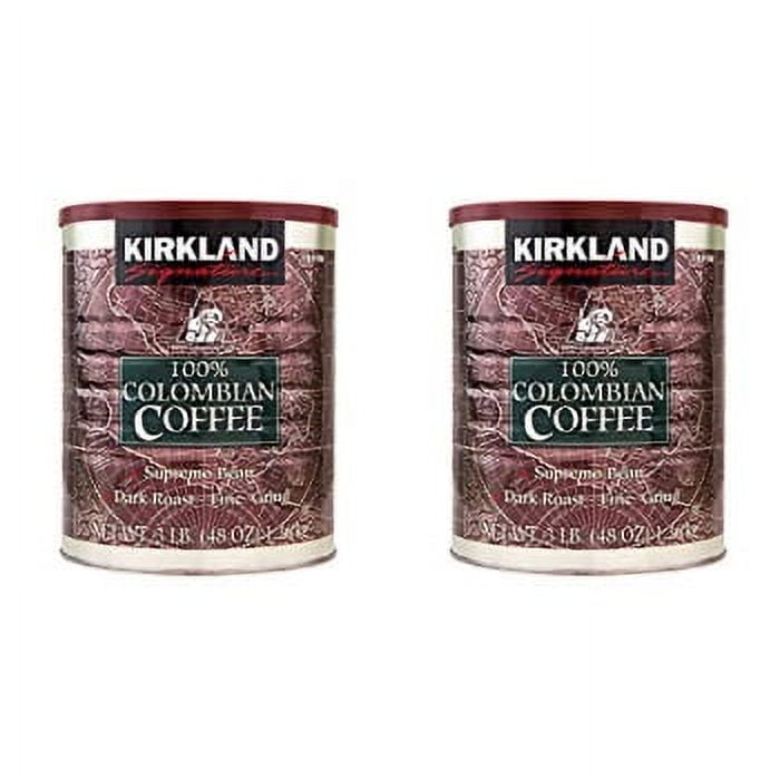 Kirkland Signature 100 Colombian Coffee Dark Roast Fine Grind 1.75 Ounce Pouches, 42 Ct
