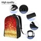 thumbnail image 5 of Fotbe Red Gold Glitter Mochila de Viaje para Laptop, Mochila Ejecutiva Delgada y Resistente 15.6", 5 of 8