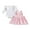 Pink, variant on My First Valentine's Day Baby Girl Outfits Heart Print Long Sleeve Ribbed Romper Corduroy Strap Dress Skirt 0 3 6 9 12 18 Months Infant Spring Clohtes Set
