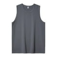 thumbnail image 5 of COSFO Muscle Tank Top Men Gray Casual Ribbed Shirts Workout Crew Neck Loose Sleeveless Tank Tops, 5 of 5