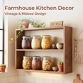 thumbnail image 2 of 25oz Fluted Glass Mason Jars - Set Of 6 Vintage Canisters With Airtight Lids For Sourdough Starter  Pickling Coffee & Pantry Organization Farmhouse Kitchen Decor, 2 of 8
