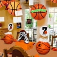 thumbnail image 5 of Basketball Party Decorations - 3 Pcs Basketball Tablecloths, 8 Pcs Foil Basketball Balloons Basketball Pattern Disposable Table Cover for Sports Event Game Day Basketball Birthday supplies, 5 of 7
