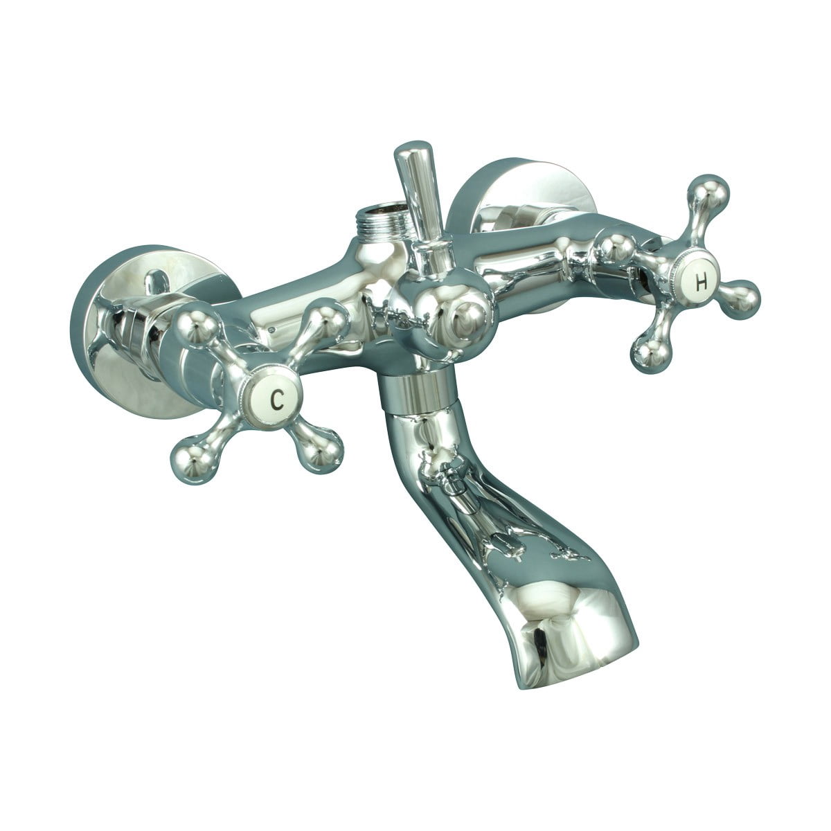 8" Three Lever Handle Tub Shower Faucet Bathroom Tap - Chrome bathtub Faucet| Renovators Supply