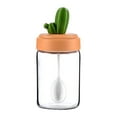 thumbnail image 2 of PPgejGEK Cactus Shape Glass Spice Jar, Transparent Sealed Seasoning Container with Large Opening, Kitchen Pantry Organizer for Salt Pepper Herbs, 2 of 6