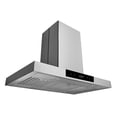thumbnail image 2 of Hauslane 36" Island Range Hood 800 CFM Convertible Stainless Steel Kitchen Vent Hood with, Power Control Technology, Remote & Dual Control Panels, Auto Shut-Off, LED Lights, 10.5-ft Ceiling Adaptable, 2 of 5